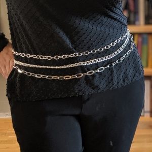 Chico's Accessories - CHICO'S Multi-strand Chain Belt Silver Chico's Accessories - CHICO'S Multi-strand Chain Belt Silver